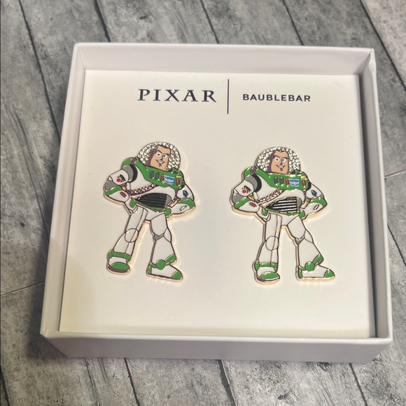 BaubleBar Jewelry - BaubleBar Buzz Lightyear Earrings - Green, White, Black